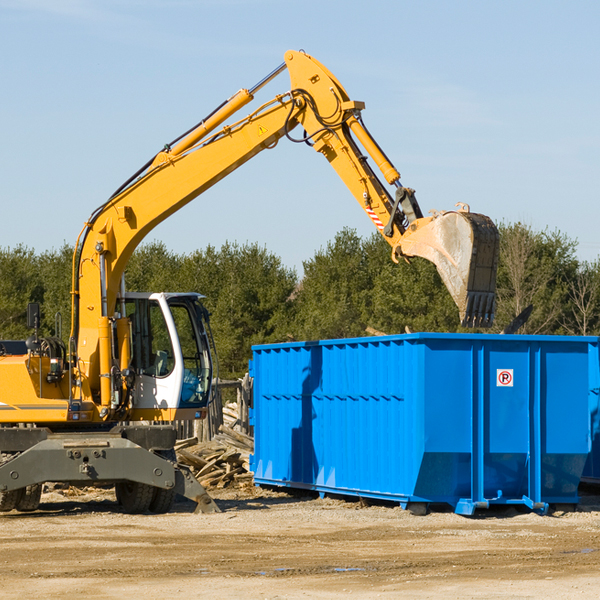 what size residential dumpster rentals are available in Hanna IL